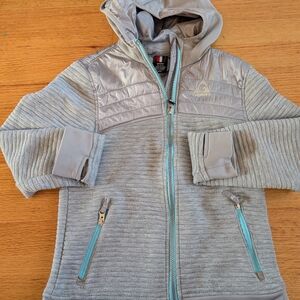 EUC Unisex Jacket Gerry Youth Padded Coat Full Zip Ribbed Hooded Size M